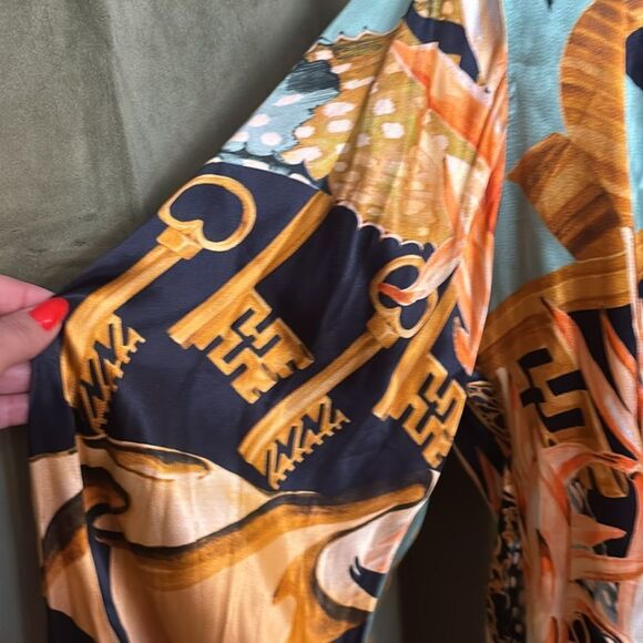 Temperley London 100% viscose Elegant Floral Maxi Dress, US6 - Picture 7 of 12